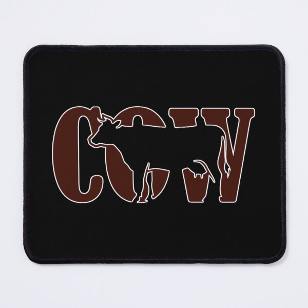 Item preview, Minimalist Cow Typography Art designed and sold by LittleLoopArt.