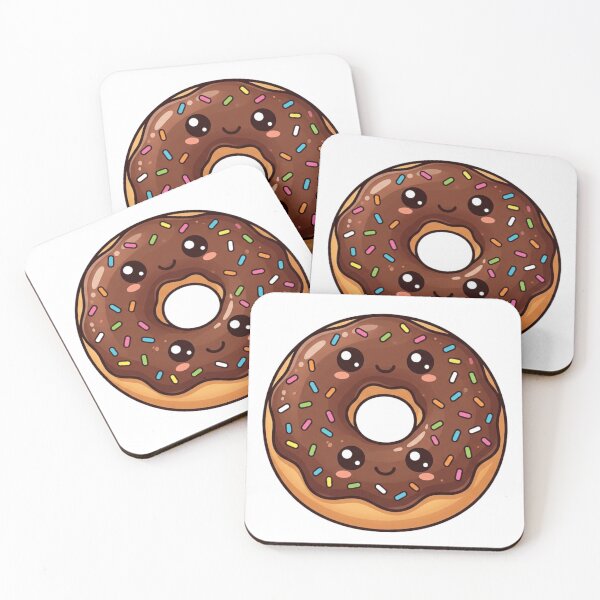 Item preview, Chocolate Sprinkle Donut Kawaii designed and sold by redsharkuk.