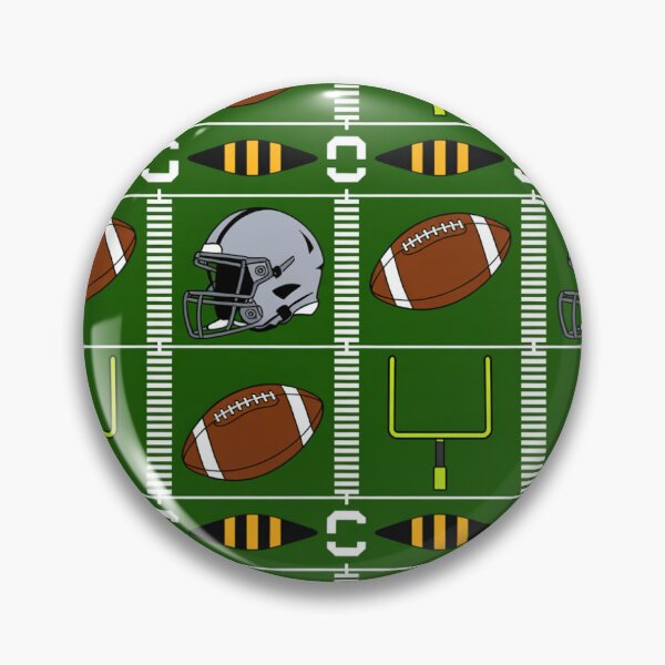 Item preview, American Football Field Seamless Pattern – Helmets, Goalposts & Yard Lines designed and sold by Midnight Veil Designs.