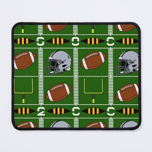 Item preview, American Football Field Seamless Pattern – Helmets, Goalposts & Yard Lines designed and sold by Midnight Veil Designs.