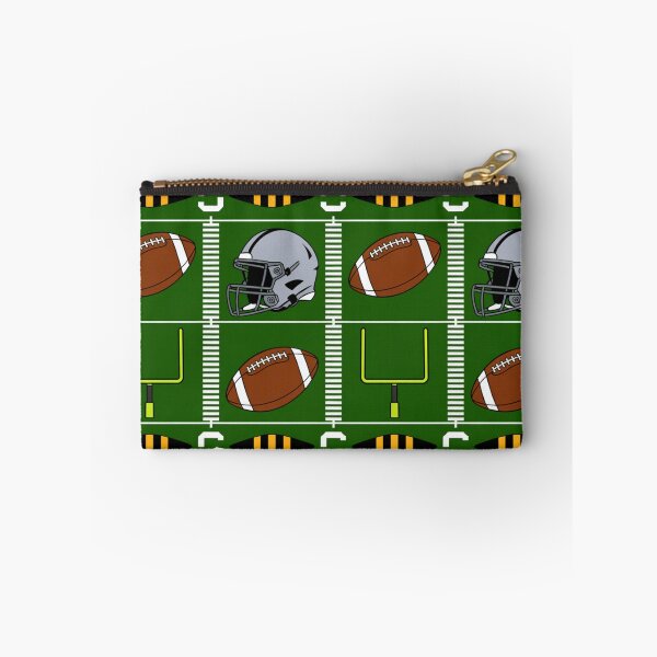 Item preview, American Football Field Seamless Pattern – Helmets, Goalposts & Yard Lines designed and sold by Midnight Veil Designs.