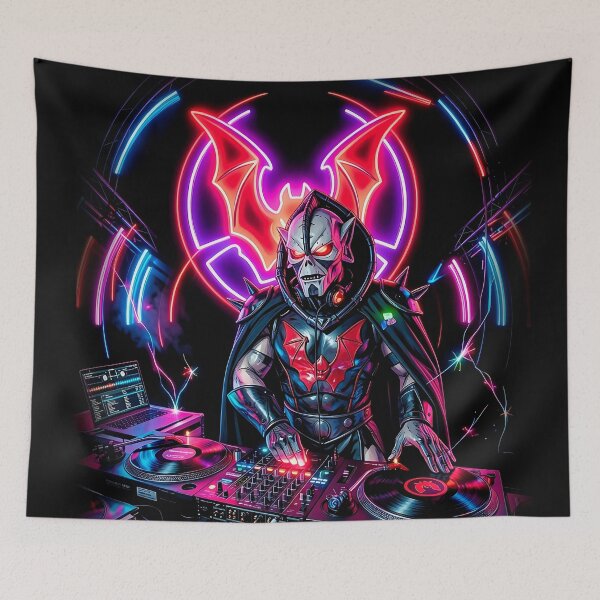 Item preview, Hordak DJ - Evil Horde Beats Neon Synthwave Art designed and sold by keythxctrs.