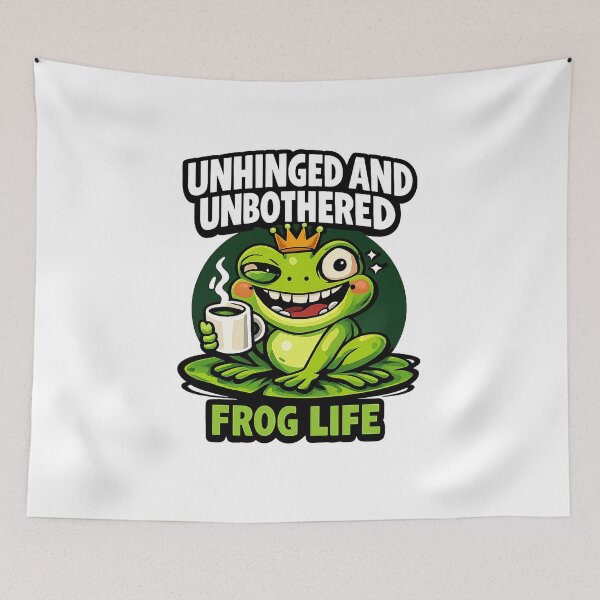 Item preview, Unhinged And Unbothered Frog Life designed and sold by VaultInk.