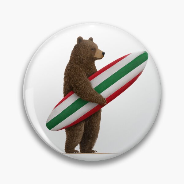 Item preview,  Strong brown bear, holding a surfboard designed and sold by PinkBossStudio.
