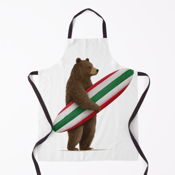Item preview, Strong brown bear, holding a surfboard designed and sold by PinkBossStudio.