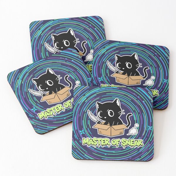 Item preview, Master of Sneak Black Cat In Box With A Knife Cartoon designed and sold by Taridesign.