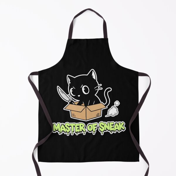 Item preview, Master of Sneak Black Cat In Box With A Knife Cartoon designed and sold by Taridesign.