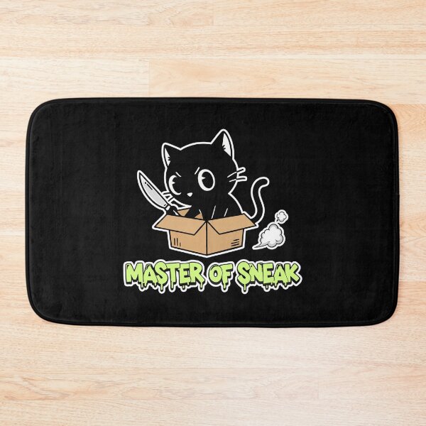Item preview, Master of Sneak Black Cat In Box With A Knife Cartoon designed and sold by Taridesign.