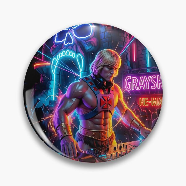 Item preview, He-Man DJ - Masters of the Grayskull Rave Neon Art designed and sold by keythxctrs.