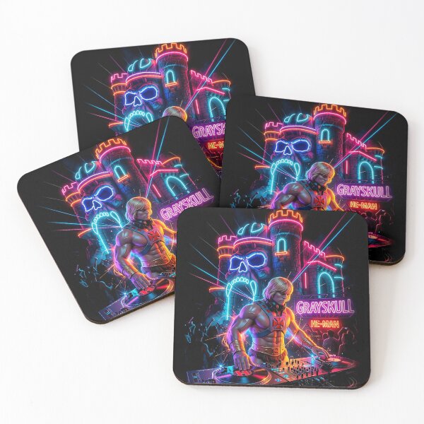 Item preview, He-Man DJ - Masters of the Grayskull Rave Neon Art designed and sold by keythxctrs.