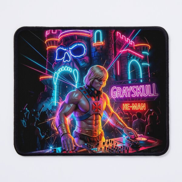Artikelvorschau, He-Man DJ – Meister der Grayskull Rave-Neonkunst entworfen und verkauft von keythxctrs.