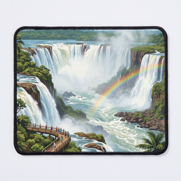 Item preview, Iguaçu Falls – Vintage Brazil Travel Poster designed and sold by ElartedeNoel.