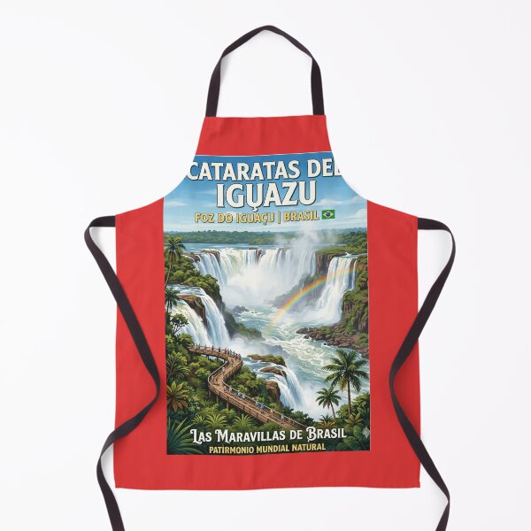 Item preview, Iguaçu Falls – Vintage Brazil Travel Poster designed and sold by ElartedeNoel.
