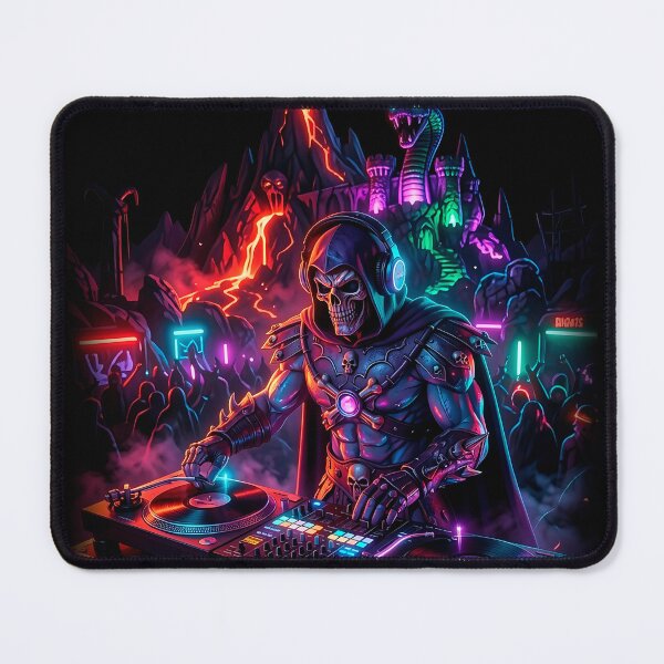 Item preview, Skeletor DJ Snake Mountain Nights - MOTU Neon Retrowave designed and sold by keythxctrs.