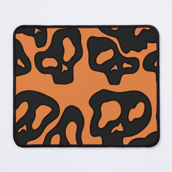 Item preview, Orange and Black Halloween Abstract Skulls designed and sold by sleepyheadedbb.