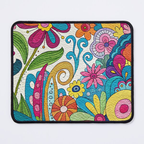 Item preview, Retro 1960's Colorful Vibrant Floral Hippie Art Designs designed and sold by DEC02.