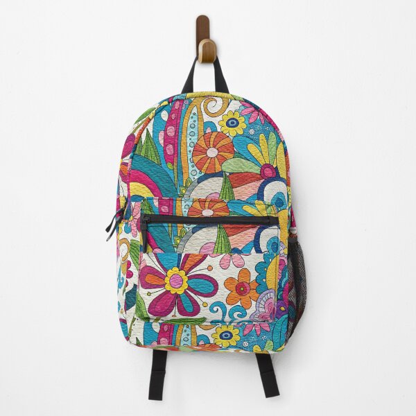 Item preview, Retro 1960's Colorful Vibrant Floral Hippie Art Designs designed and sold by DEC02.