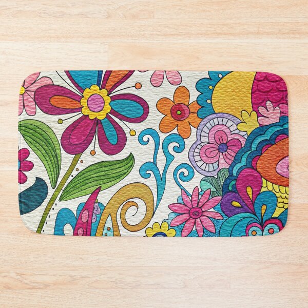 Item preview, Retro 1960's Colorful Vibrant Floral Hippie Art Designs designed and sold by DEC02.