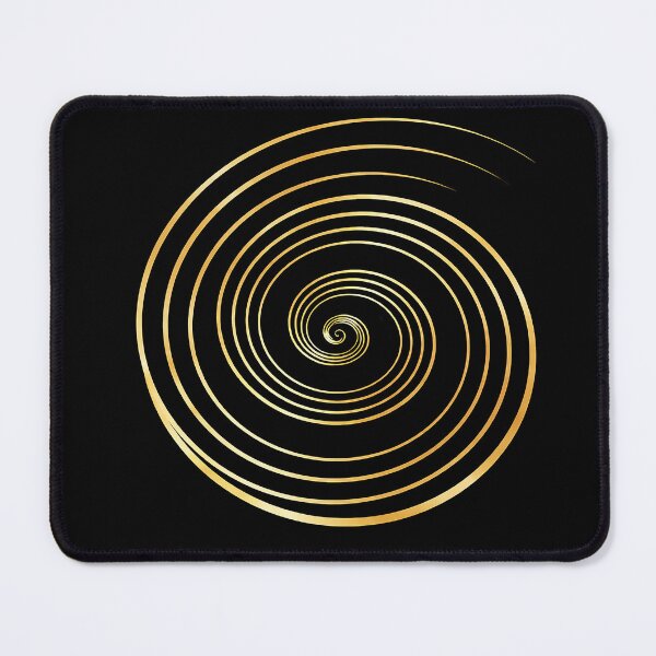 Item preview, Elegant Golden Spiral Minimal Abstract on Black Background designed and sold by TheMarketplaceworld.