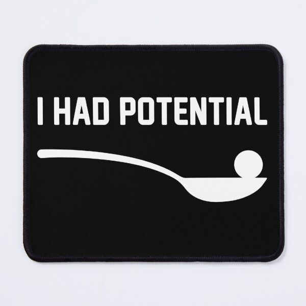 Item preview, I Had Potential" Minimalist Witty Spoon Illustration Graphic Tee designed and sold by axiksa10.