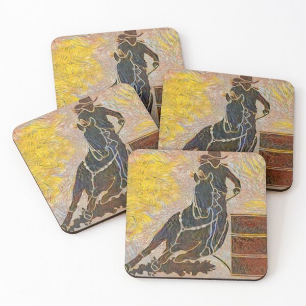 Item preview, Cowgirls Barrel Racing Portrait designed and sold by franktact.