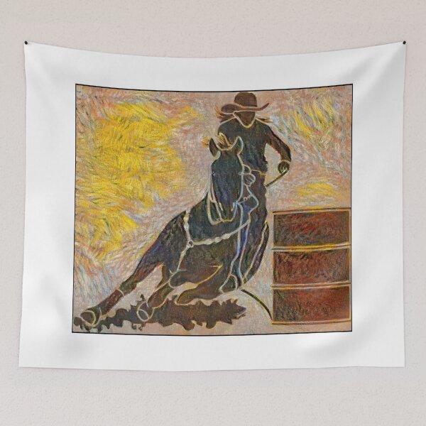 Item preview, Cowgirls Barrel Racing Portrait designed and sold by franktact.