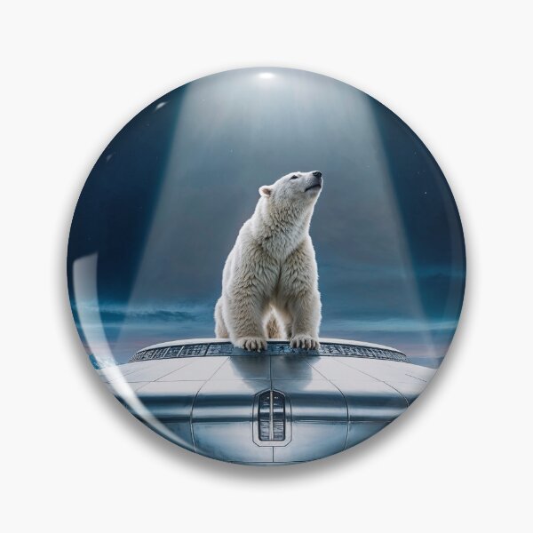 Item preview, Polar bear on a UFO in Antarctica designed and sold by LioTou.