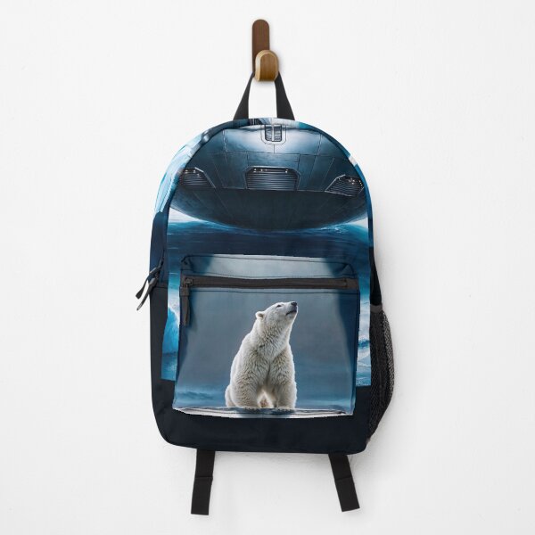 Item preview, Polar bear on a UFO in Antarctica designed and sold by LioTou.