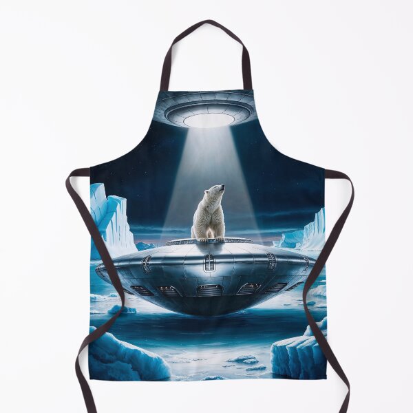 Item preview, Polar bear on a UFO in Antarctica designed and sold by LioTou.