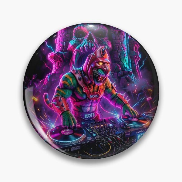 Item preview, Battle Cat DJ - Retro Castle Skulls Nightclub designed and sold by keythxctrs.
