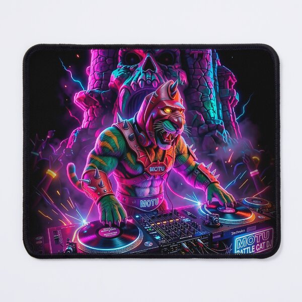 Item preview, Battle Cat DJ - Retro Castle Skulls Nightclub designed and sold by keythxctrs.