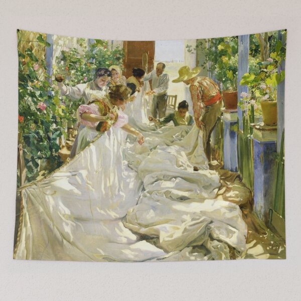 Item preview, Sewing the Sail, 1896 by Joaquin Sorolla designed and sold by DONTSPACEAWAY.