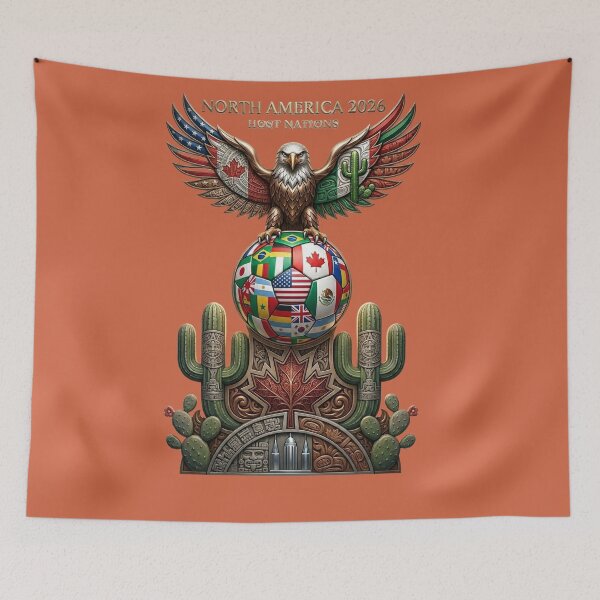 Item preview, North America 2026 Host Nations - Commemorative Global Soccer Heritage Art designed and sold by Kony83.