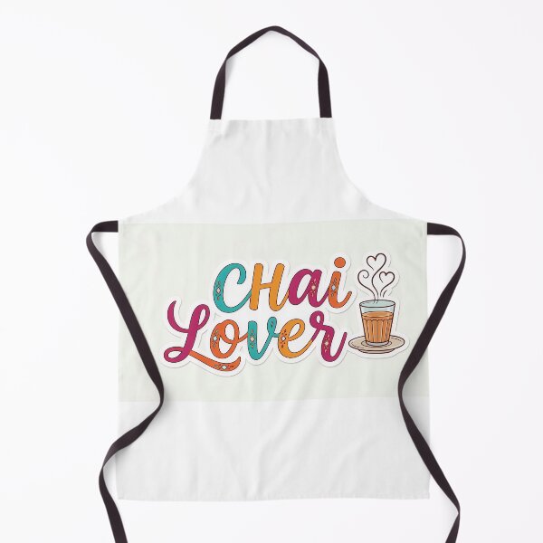 Item preview, The words "CHAI LOVER" in a stylish, hand-drawn font, next to a cute steaming tea glass. White border for sticker. designed and sold by Yogeshrock.