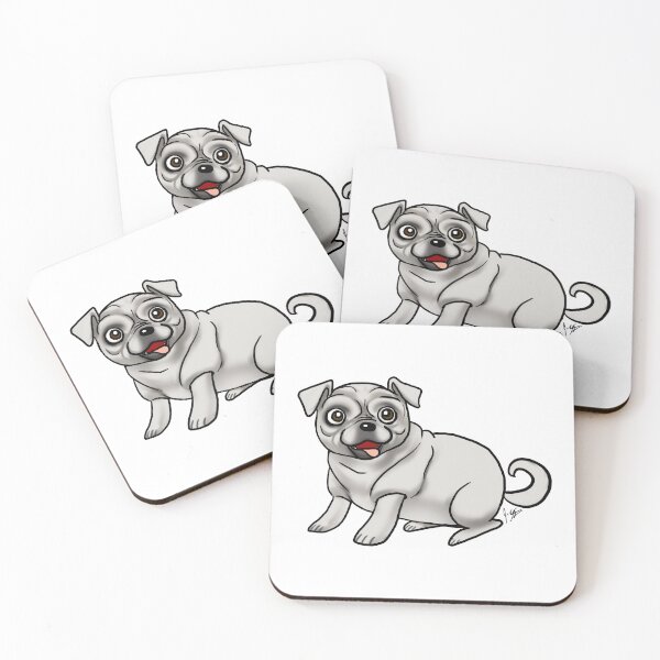 Item preview, Dog - Pug - Silver designed and sold by Jennifer Stolzer.
