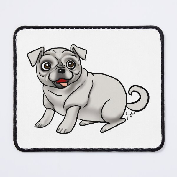 Item preview, Dog - Pug - Silver designed and sold by Jennifer Stolzer.