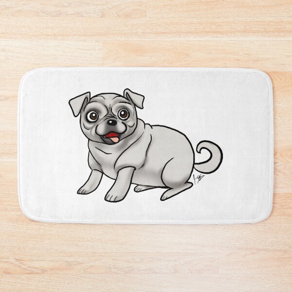 Item preview, Dog - Pug - Silver designed and sold by Jennifer Stolzer.