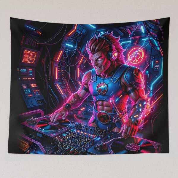 Item preview, Lion-O DJ: Thundercats Retro Synthwave Beats designed and sold by keythxctrs.
