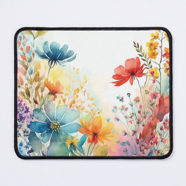 Item preview, Vibrant PASTEL Spring Boho watercolour pastel wildflower garden painting, nature inspired neutral colours floral spring botanical flowers designed and sold by navitalidesign.