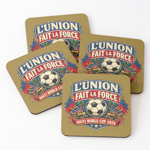 Item preview, Union Fait La Force Haiti Soccer World Cup 2026 Haitian Motto Football Fan Gift Vintage Kreyol Badge designed and sold by BrickByDream.