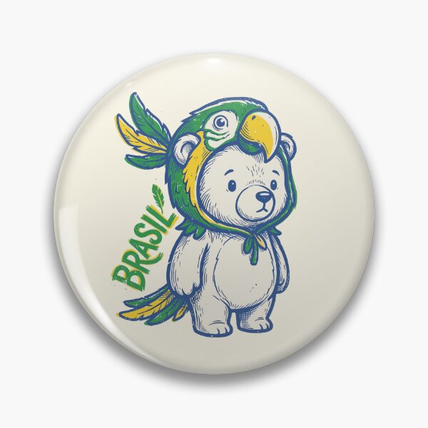 Item preview, 34 Cute Chibi Bear Kawaii – Brazil Soccer Team World Cup designed and sold by KUMAINK.