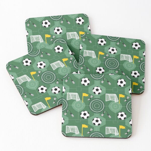 Item preview, Soccer Field Seamless Pattern – Footballs, Goals & Corner Flags designed and sold by Midnight Veil Designs.
