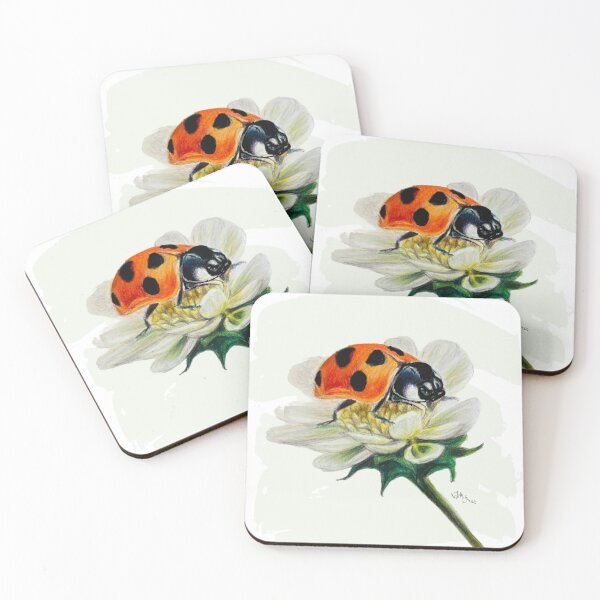 Item preview, Ladybug perched on a flower designed and sold by NathBros.