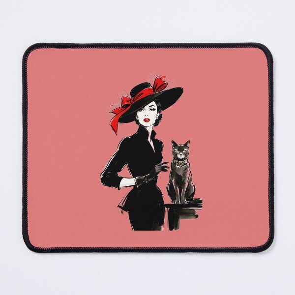 Item preview, A beautiful lady with a cat. designed and sold by Natalia-Vlad.
