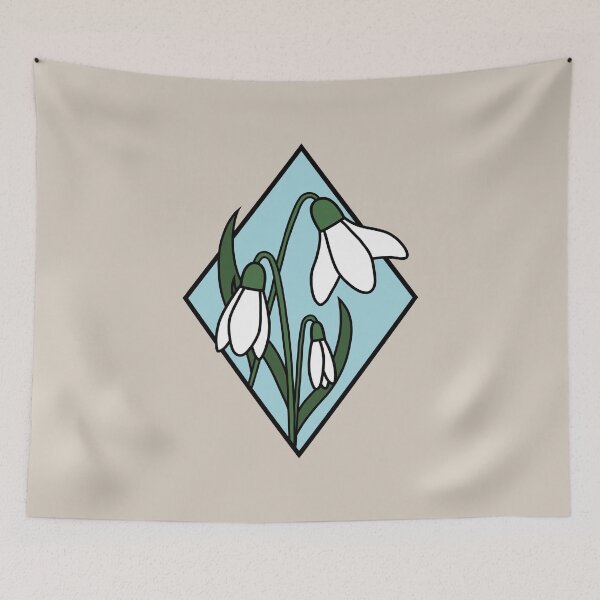 Item preview, Snowdrops - Blue designed and sold by TheeForestFox Shop.