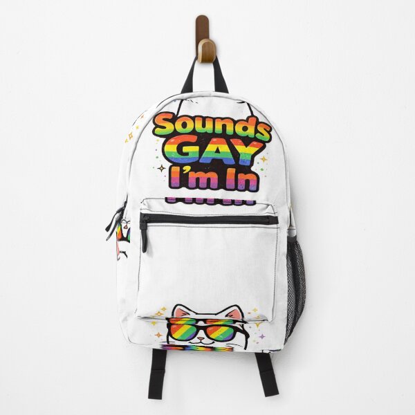 Item preview, Sounds Gay I’m In – Rainbow Cat with Sunglasses Funny Pride Meme Cute Aesthetic Design for LGBTQ+ Allies for T-Shirt, Sticker, Phone case, mug, bag, hoodies designed and sold by ArtByTripti.