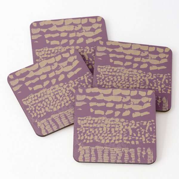 Item preview, Three Grains Textured Monoprint - Beet + Fawn designed and sold by Irene Estelle.