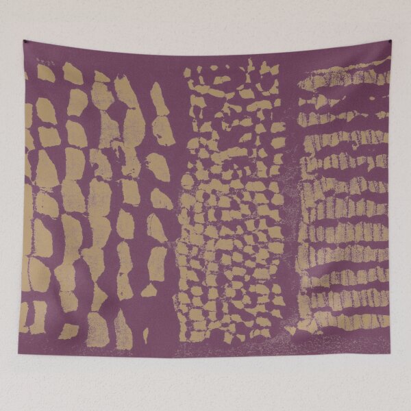 Item preview, Three Grains Textured Monoprint - Beet + Fawn designed and sold by Irene Estelle.