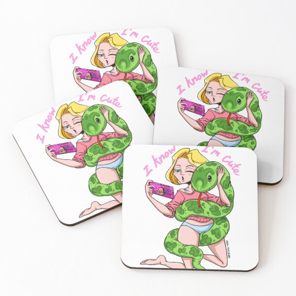 Item preview, I Know I'm Cute - Cute Girl with Snake Kawaii Aesthetic designed and sold by Pen-tacle84.