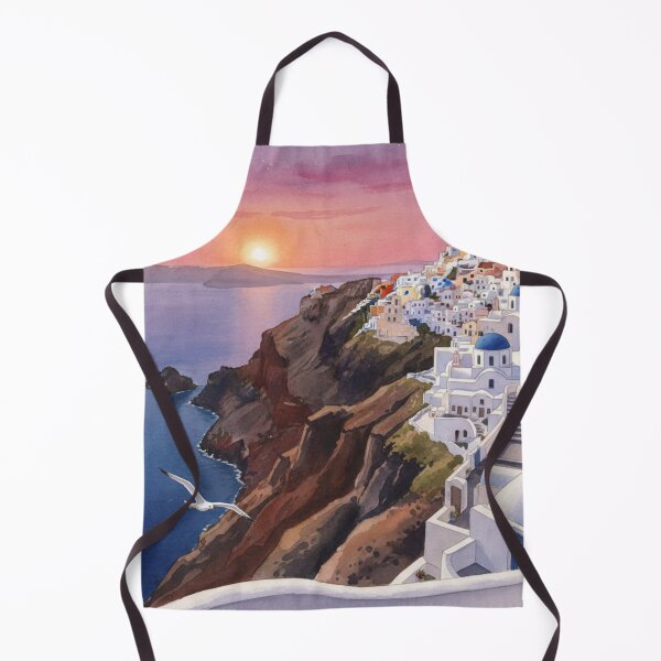 Item preview, View of the Santorini Caldera at Sunset designed and sold by HeyHas.